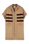 BURBERRY KNITTED CASHMERE AND WOOL CAPE COAT,11103466