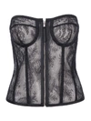 SAINT LAURENT LACE BUSTIER TOP,11103349