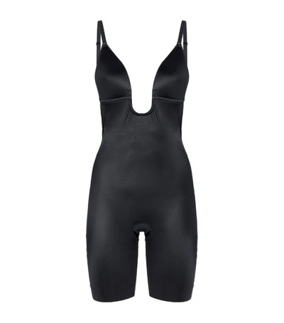 Spanx Suit Your Fancy Plunge Mid-thigh Bodysuit In Linen