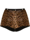 SAINT LAURENT LEOPARD PRINT MICRO SHORTS