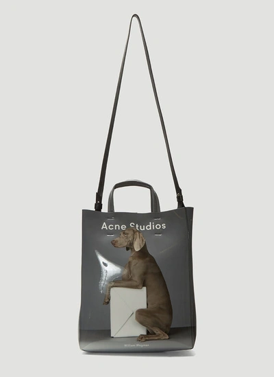 Acne Studios William Wegman Baker Bag In Grey In Black