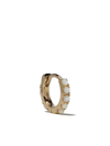 White Bird 18kt Gold Ismène Mother Of Pearl Single Hoop Earring In Gold