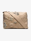 BY WALID BY WALID BEIGE TAPESTRY EMBROIDERED COTTON MESSENGER BAG,290825M14194194