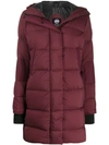 Canada Goose Alliston Hooded Quilted Shell Down Coat In Red