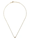 AS29 18KT YELLOW GOLD MINI CHARM BOW DIAMOND NECKLACE