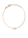 AS29 18KT ROSE GOLD MINI CHARM BOW DIAMOND BRACELET