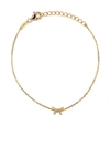 AS29 18KT YELLOW GOLD MINI CHARM BOW DIAMOND BRACELET