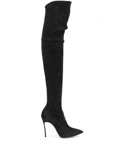 Casadei Over-the-knee Heeled Boots In Black
