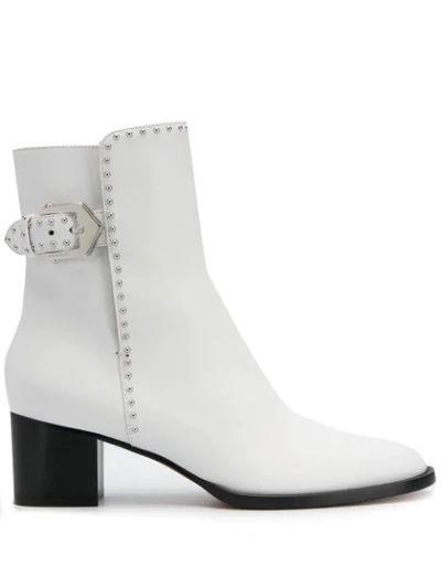 Givenchy Ankle Boots Be601d40 Calfskin Logo Rivets White