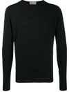 John Smedley Lundy Pullover Crew Neck Long Sleeve In Black