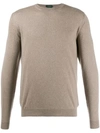 Zanone Fein Gestrickter Pullover In Neutrals