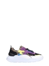 Date Multicolor Fuga Leopard Mesh & Suede Sneaker In Animalier