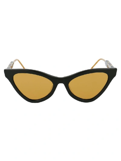 Gucci Sunglasses In Black Black Yellow