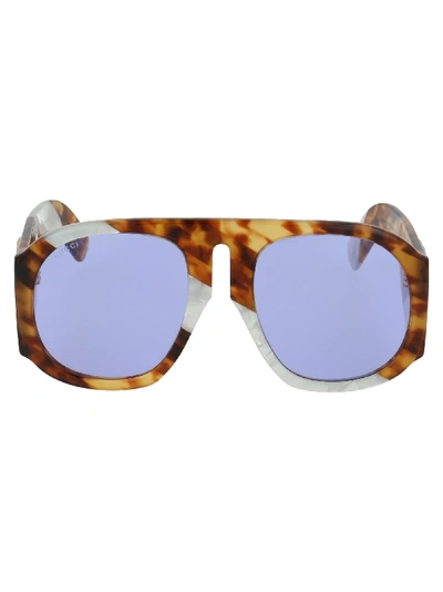 Gucci Sunglasses In Havana Havana Violet