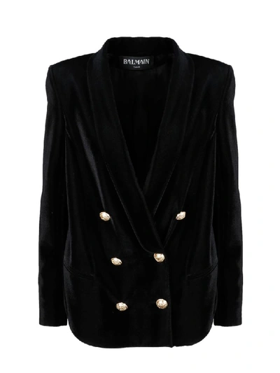 Balmain Black Polyester Blazer