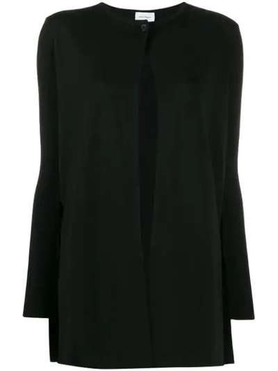 Ferragamo Japanese And Check Lined Cardigan In Black