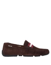 Bally Contrast Stripe Loafers In Brown