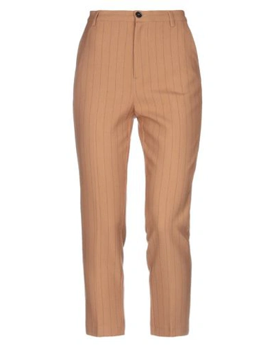 Ganni Casual Pants In Camel