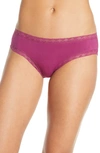 Natori Bliss Cotton Girl Briefs In Mulberry Purple