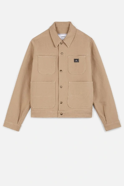 Ami Alexandre Mattiussi Worker Jacket In Neutrals