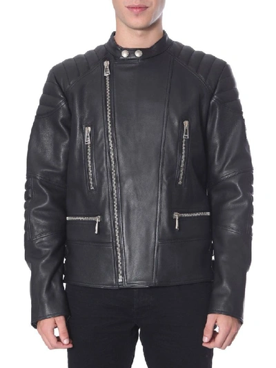 Belstaff Men's Black Leather Outerwear Jacket