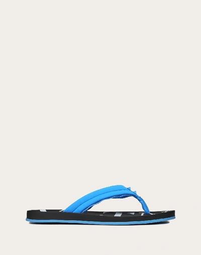 Valentino Garavani Uomo Vltn Neoprene Flip-flop In Black