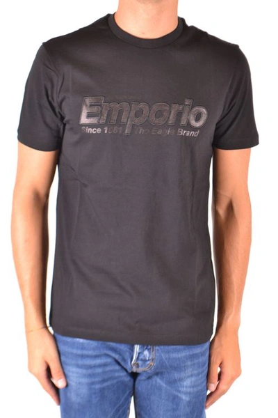 Emporio Armani Men's Black Cotton T-shirt