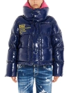 DSQUARED2 BLUE POLYAMIDE DOWN JACKET,S72AM0749S52326478