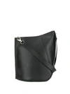 Lanvin Asymmetrical Medium Bucket Bag In Black