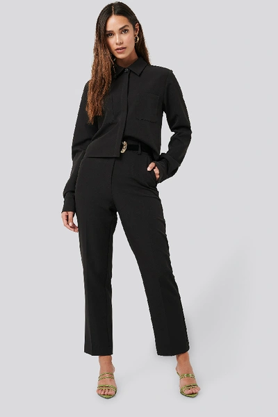 Na-kd Classic Tailored Cropped Suit Trousers - Black