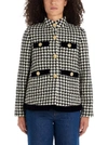 GUCCI GUCCI BUTTONED HOUNDSTOOTH JACKET