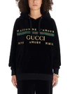 GUCCI GUCCI LOGO EMBROIDERED HOODIE