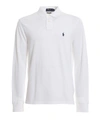 Polo Ralph Lauren White Long Sleeve Cotton Polo In White