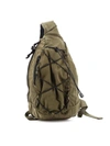 C.P. COMPANY ARMY GREEN NYLON ONE SHOULDER BACKPACK
