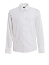Michael Kors Stretch Cotton Slim Fit Button-down Shirt In White