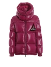Moncler Wilson Hooded Quilted Down Puffer Jacket In Pink