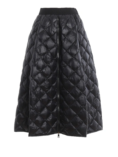 Moncler Black Quilted Nylon Skirt