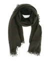 ASPESI ARMY GREEN CASHMERE GAUZE SCARF