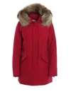 Woolrich Arctic Parka Detachable Fur In Dark Pink