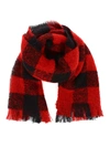 WOOLRICH CHECK BOUCLE SCARF