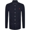 RALPH LAUREN LONG SLEEVED CORDUROY SHIRT NAVY,125097