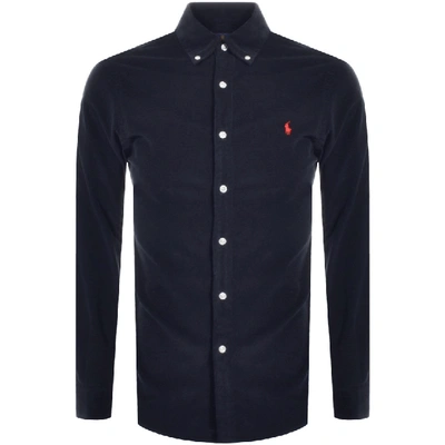 Polo Ralph Lauren Button-down Collar Cotton-corduroy Shirt In Navy