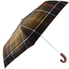 Barbour Tartan Plaid Mini Umbrella In Green