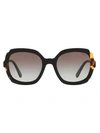 Prada Etiquette 54mm Square Sunglasses In Black