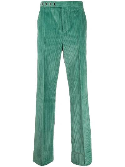 Acne Studios Mint Jagger Wide-leg Cotton-corduroy Suit Trousers In Green