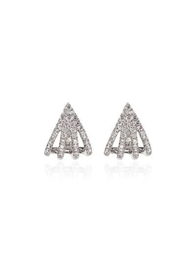 Dana Rebecca Designs 14k White Gold Sarah Leah Four Burst Diamond Earrings
