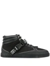 VERSACE JEANS COUTURE CONTRAST STITCHING HIGH-TOP trainers