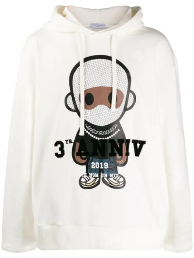 Ih Nom Uh Nit 3yr Anniv Print Hoodie In White