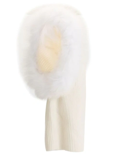 Eugenia Kim Paulina Fur-trimmed Cashmere Hood In Winter White