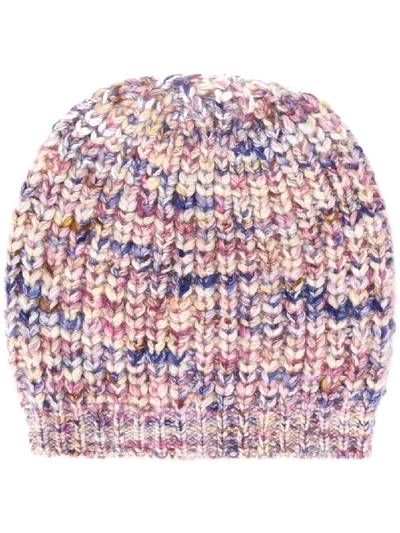 The Elder Statesman Cashmere Knitted Hat In Pink